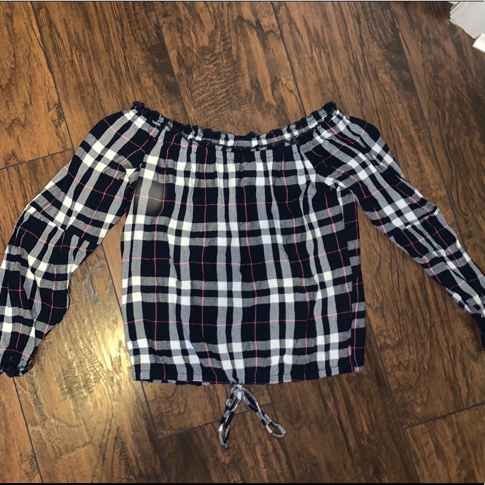 Maurice’s off the shoulder tied top